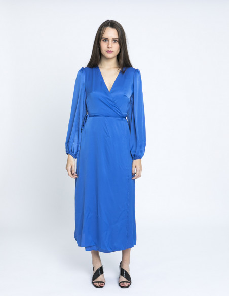 vestido cruzado azul glamorous online sommes demode zaragoza