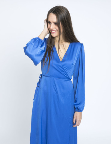 vestido cruzado azul glamorous online sommes demode zaragoza 2