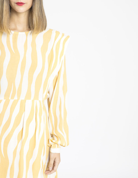 vestido corto estampado cebra efecto hombreras wild pony sommes demode zaragoza