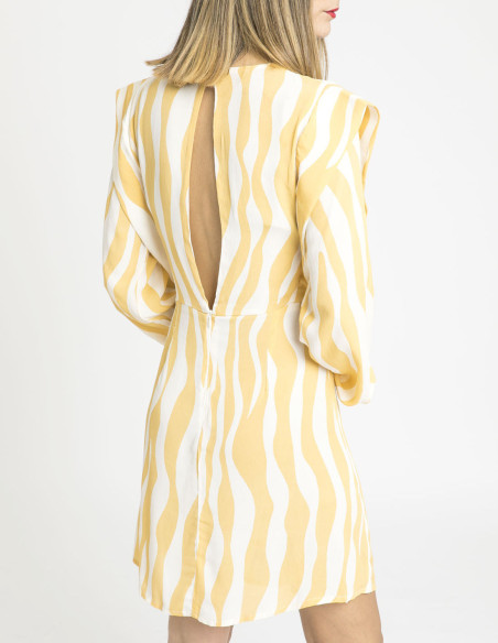 vestido corto estampado cebra efecto hombreras wild pony sommes demode zaragoza