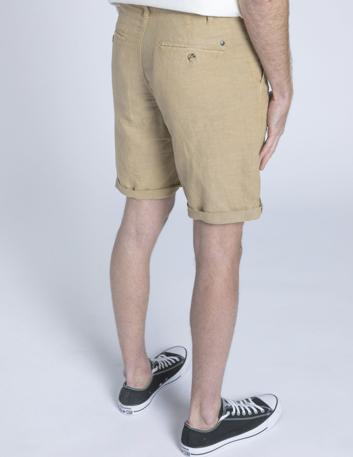 pantalon corto lino arena puju solid sommes demode zaragoza