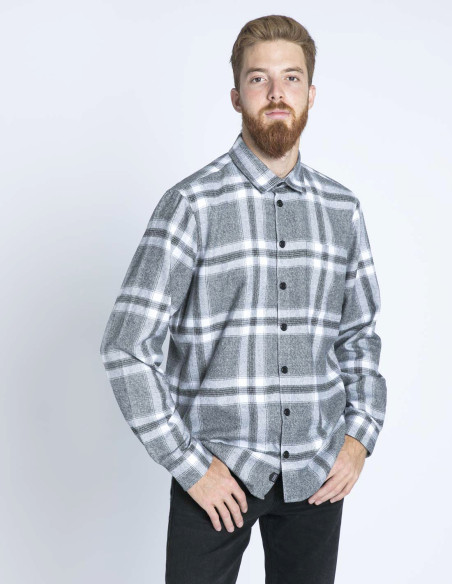 camisa cuadros grises anton casual friday sommes demode zaragoza