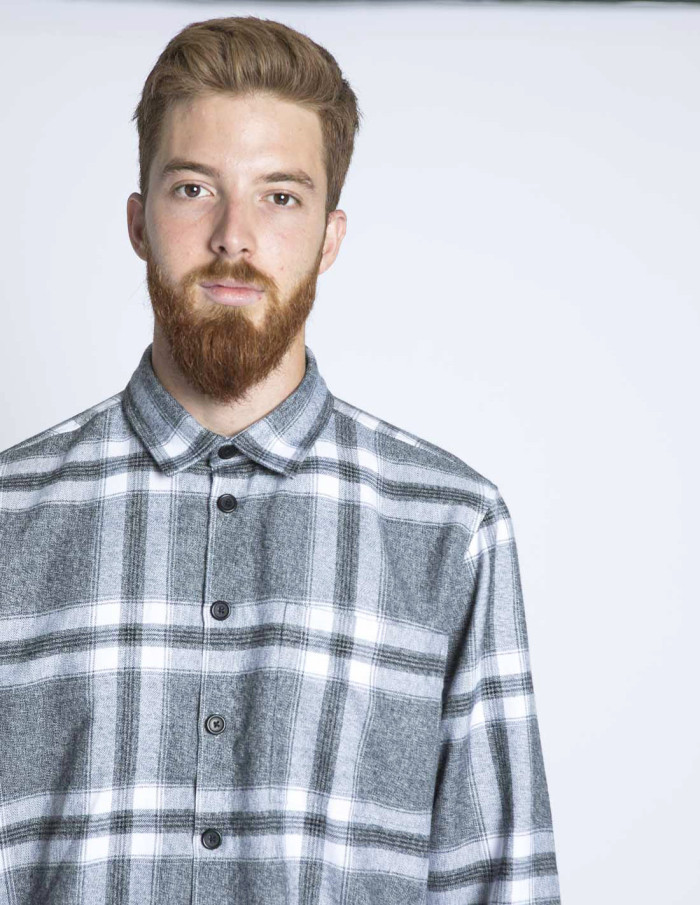 camisa cuadros grises anton casual friday sommes demode zaragoza