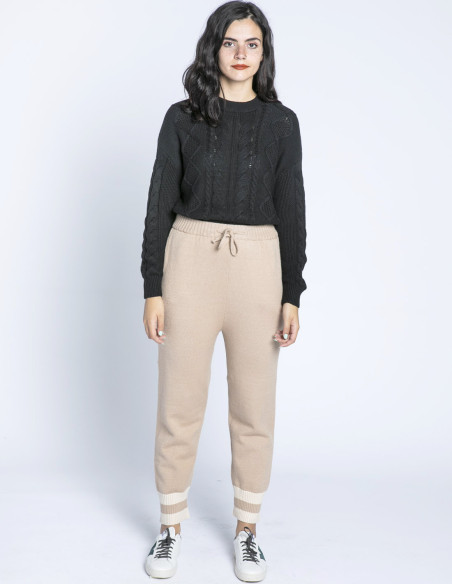 pantalon jogger punto beige skatie sommes demode zaragoza