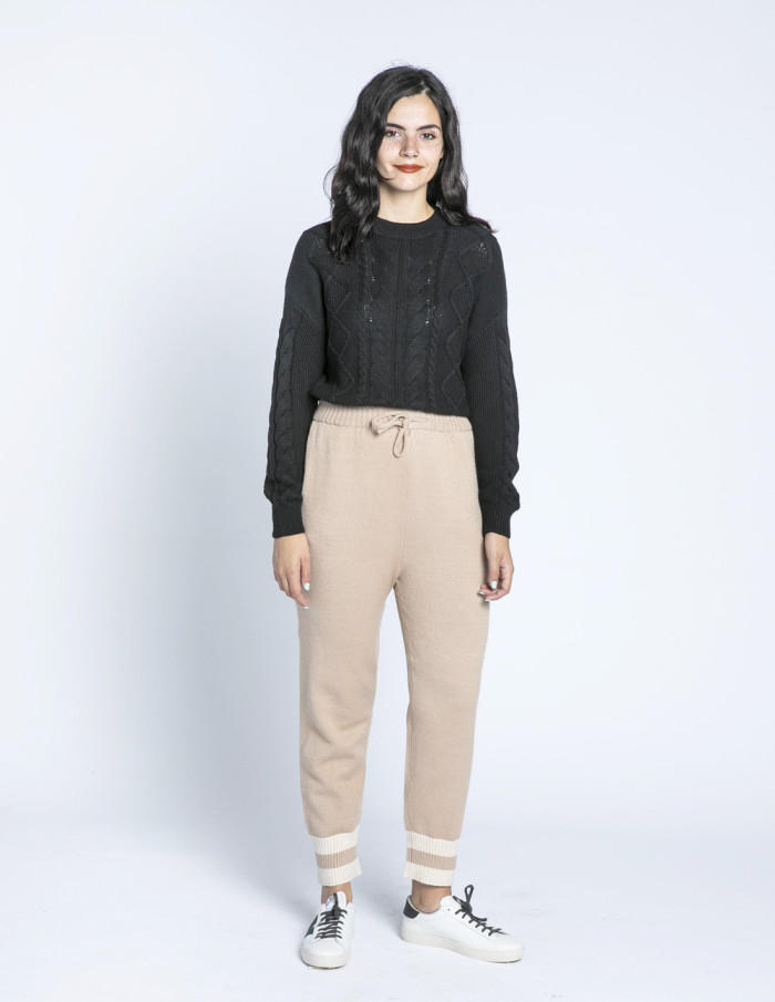 pantalon jogger punto beige skatie sommes demode zaragoza