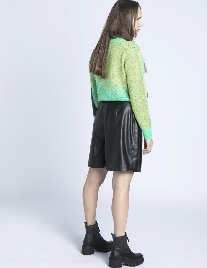 bermudas negras efecto piel wild pony sommes demode zaragoza