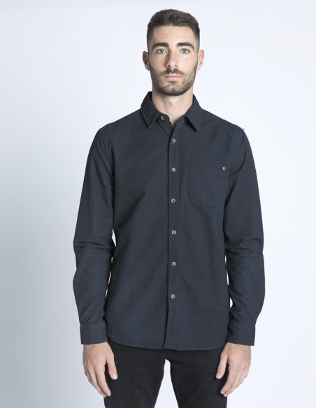 camisa azul oscuro vero solid sommes demode zaragoza