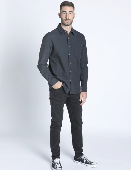 camisa azul oscuro vero solid sommes demode zaragoza