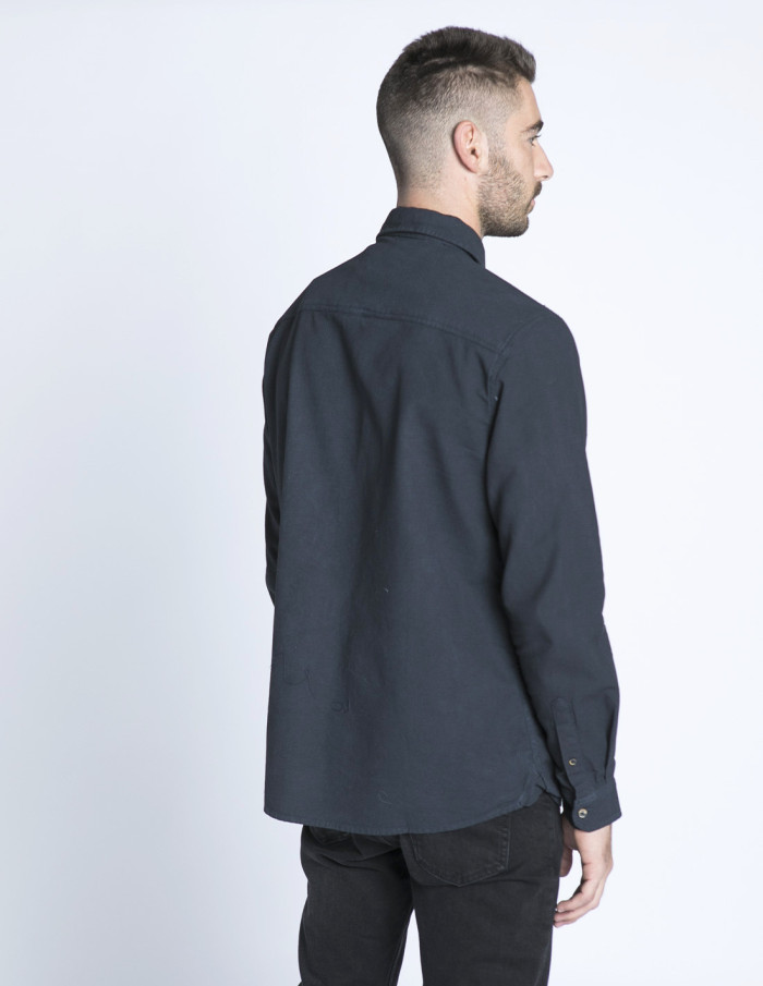 camisa azul oscuro vero solid sommes demode zaragoza