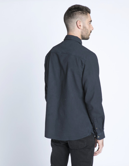 camisa azul oscuro vero solid sommes demode zaragoza