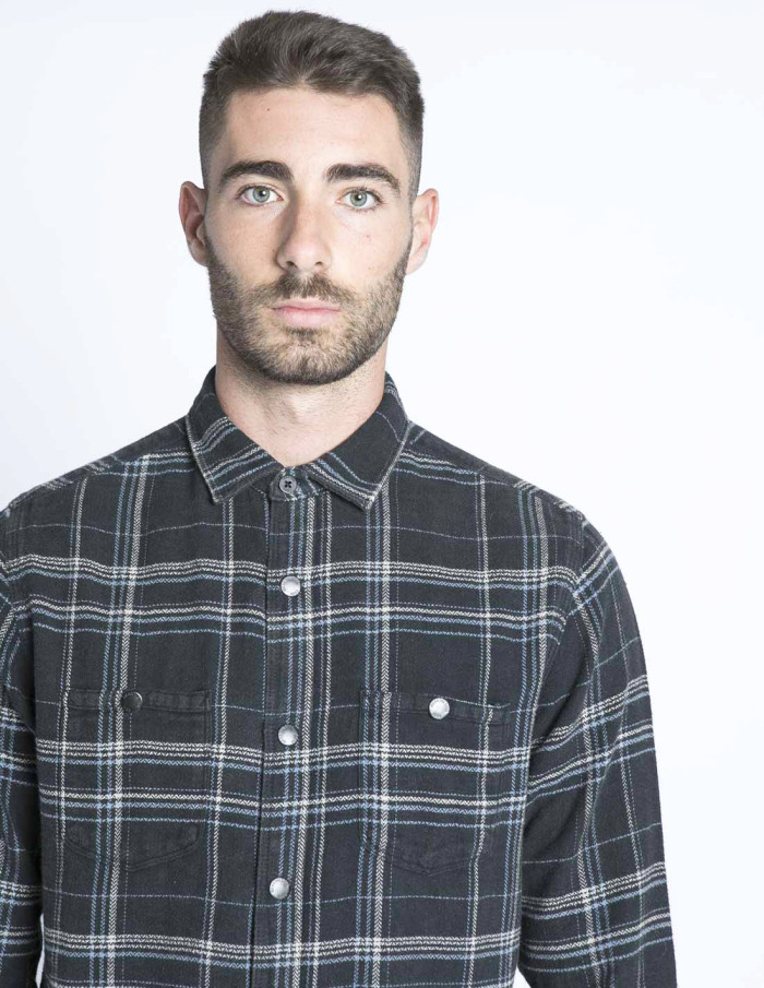 camisa gris cuadros ponce indicode jeans sommes demode zaragoza