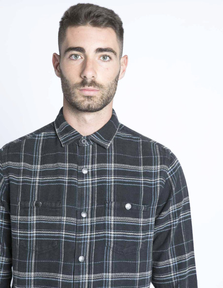 camisa gris cuadros ponce indicode jeans sommes demode zaragoza