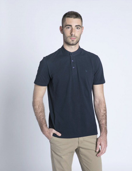 CAMISETA NAVY CUELLO MAO TRISTAN CASUAL FRIDAY- SOMMES DEMODE- ZARAGOZA