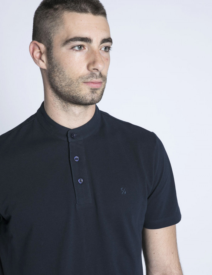 CAMISETA NAVY CUELLO MAO TRISTAN CASUAL FRIDAY
