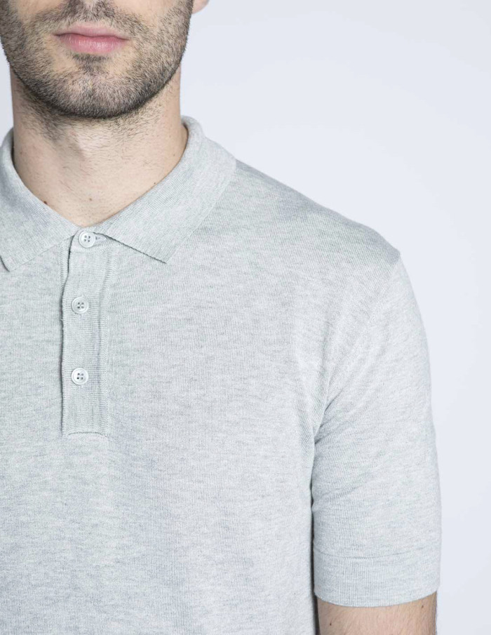 POLO PUNTO GRIS ALF SOLID- SOMMES DEMODE- ZARAGOZA