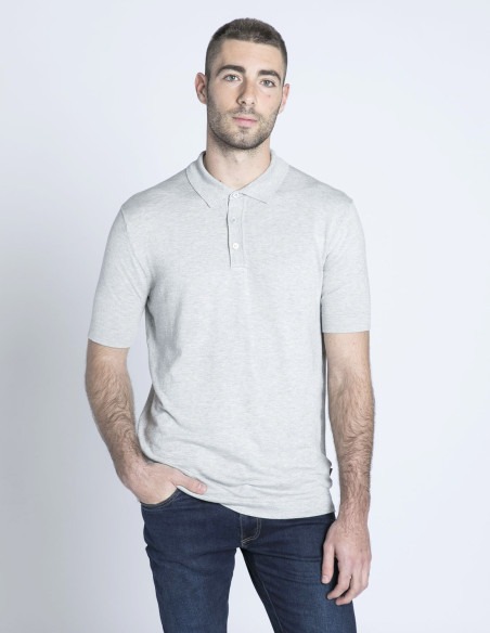 POLO PUNTO GRIS ALF SOLID- SOMMES DEMODE- ZARAGOZA