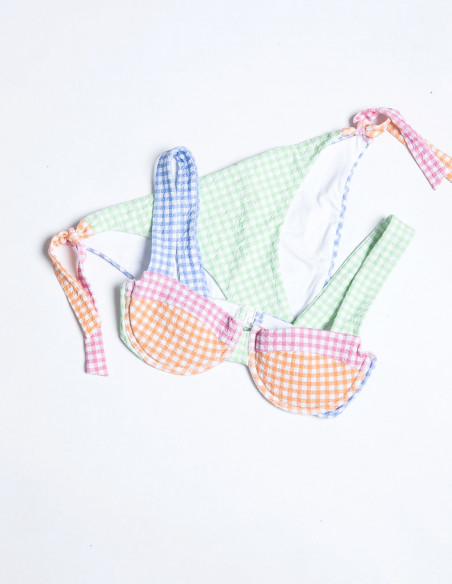 BIKINI BALCONETTE MARGOT VICHY ROBIN-SOMMES DEMODE- ZARAGOZA