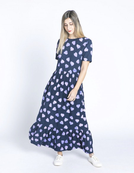 vestido largo corazones vicky sugarhill sommes demode zaragoza