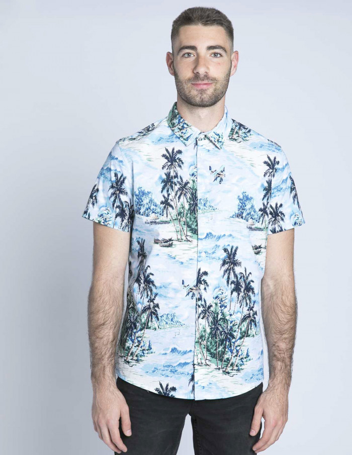 camisa azul claro tropical blend sommes demode zaragoza