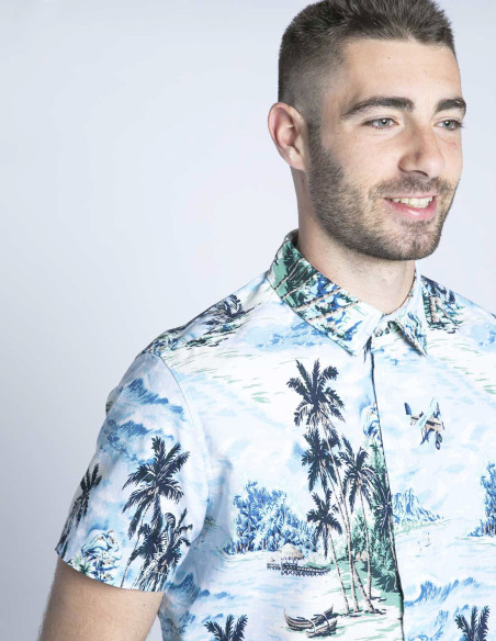 camisa azul claro tropical blend sommes demode zaragoza