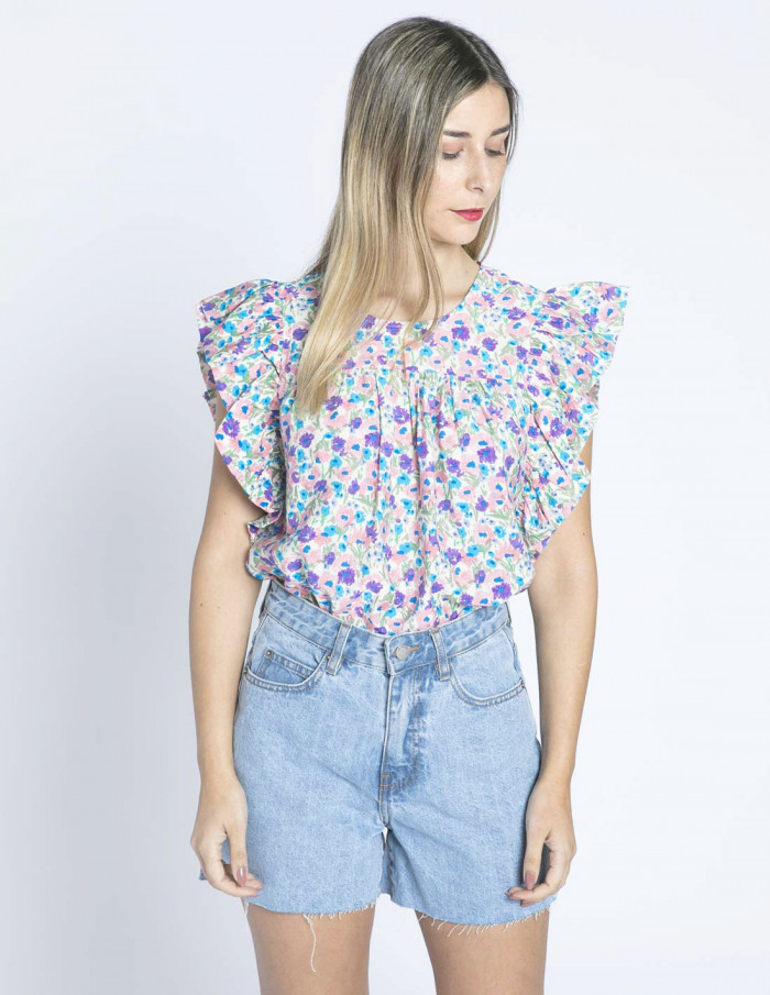 blusa volantes flores pastel wild pony sommes demode zaragoza