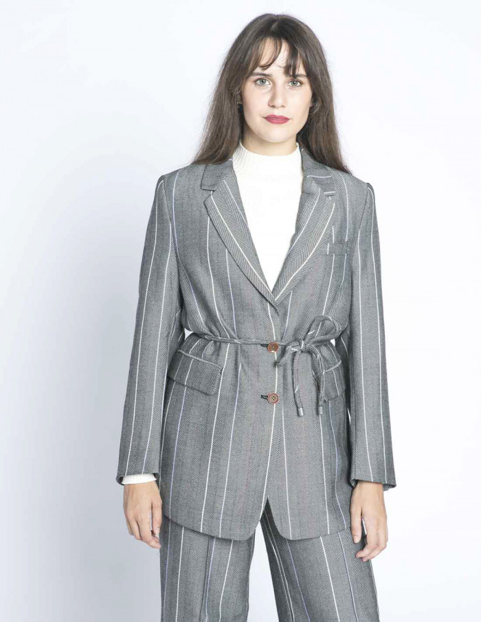BLAZER GRIS RAYAS BELIZE CKS-SOMMES DEMODE-ZARAGOZA