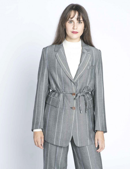 BLAZER GRIS RAYAS BELIZE CKS-SOMMES DEMODE-ZARAGOZA