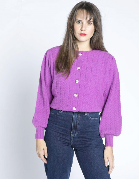 cardigan rosa fucsia vanille frnch sommes demode zaragoza