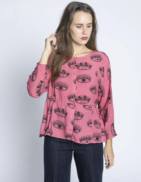 blusa rosa eyes pepa loves sommes demode zaragoza