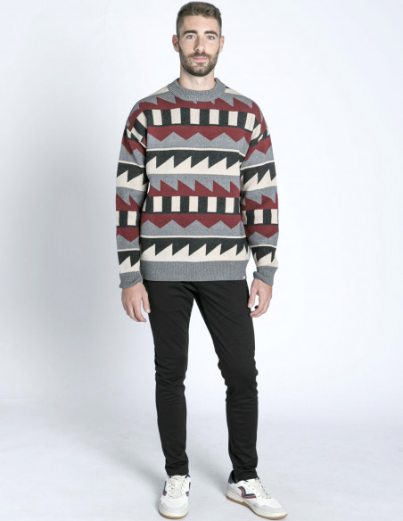 jersey gris picos granates dehan solid sommes demode zaragoza