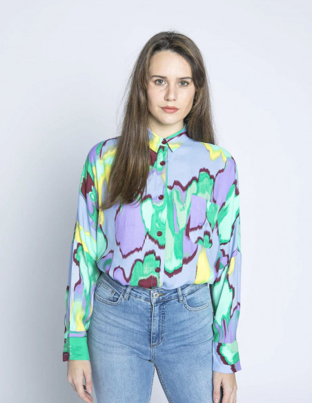 camisa oversize multicolor wazna cks sommes demode zaragoza