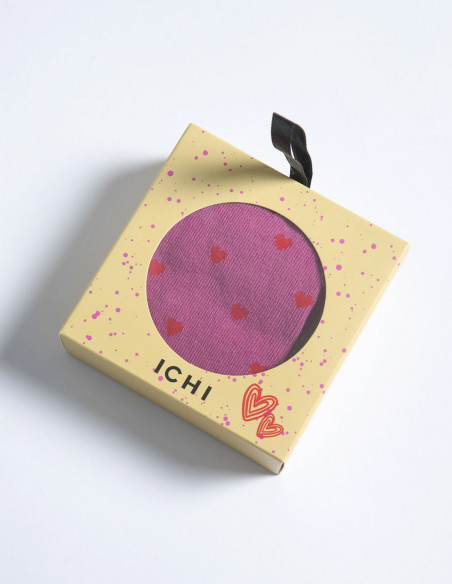 calcetines rosas corazones love ichi sommes demode zaragoza