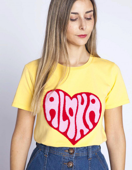 camiseta amarillo aloha a bicyclette sommes demode zaragoza