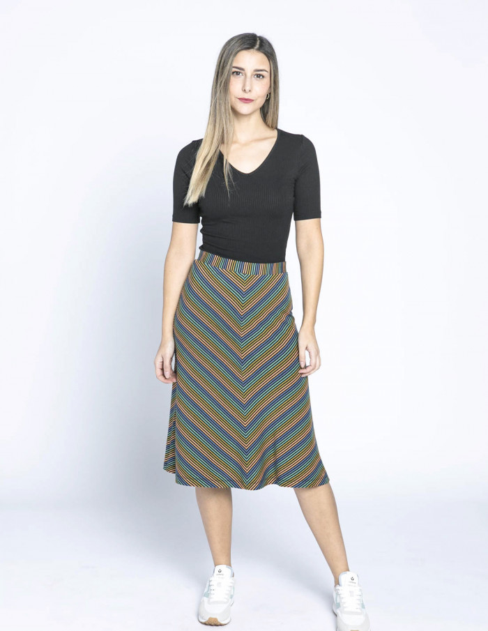 falda midi rayas juno king louie sommes demode zaragoza