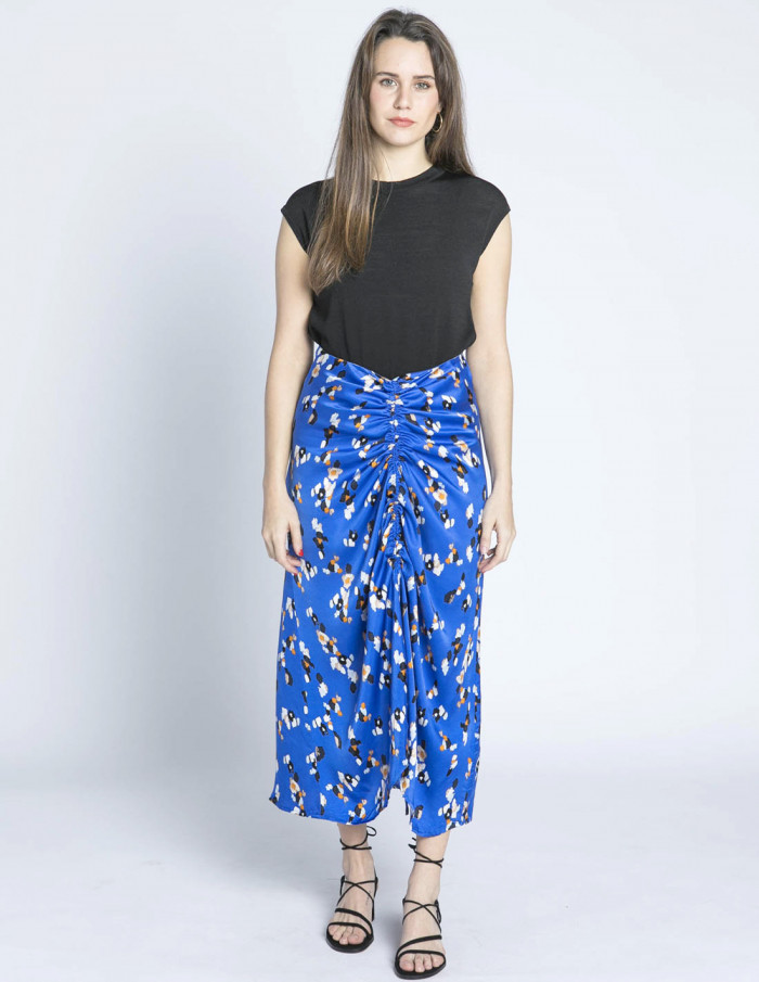 falda azul pinceladas multicolor emilia pulz sommes demode zaragoza