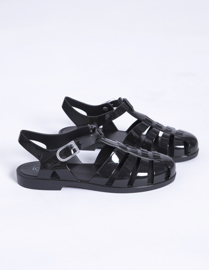 SANDALIAS BIARRITZ NEGRO BRILLO IGOR- SOMMES DEMODE- ZARAGOZA