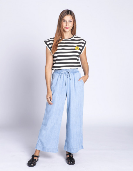 pantalon denim fluido chilly mazine sommes demode