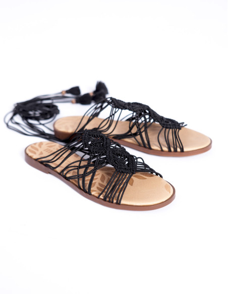 sandalias tiras elasticas negras maria mustang sommes demode zaragoza