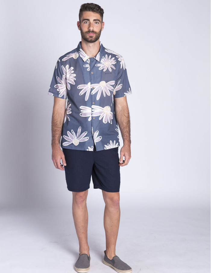camisa azul margaritas honolulu mazine sommes demode zaragoza
