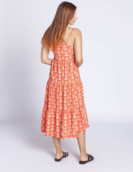 vestido naranja anclas charlotte a bicyclette sommes demode zaragoza