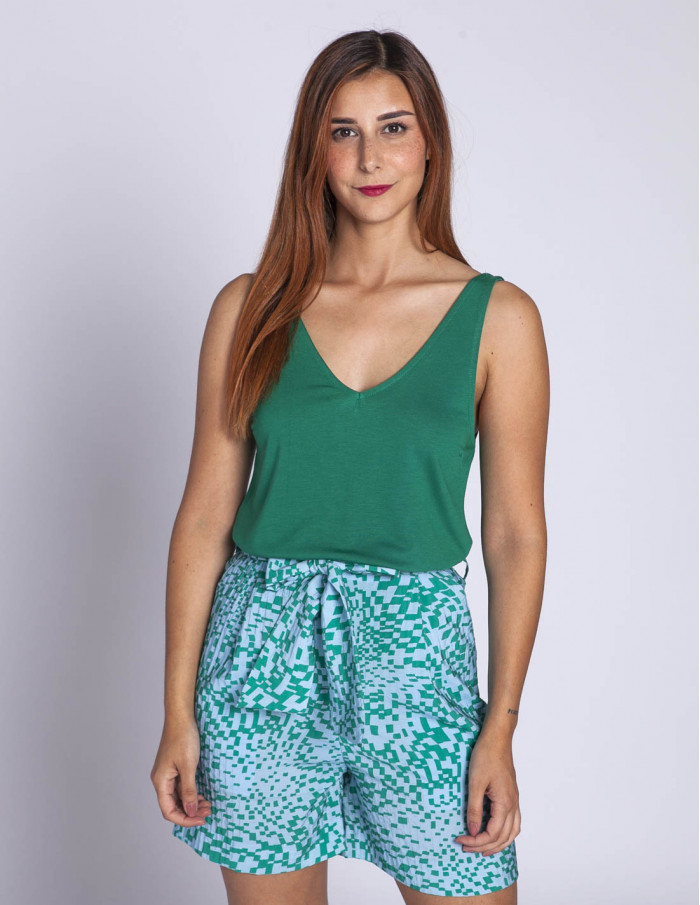 shorts estampado verde ipama cks sommes demode zaragoza