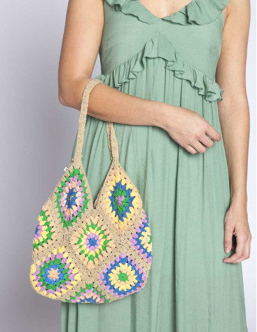 bolso crochet multicolor ilse ichi sommes demode zaragoza