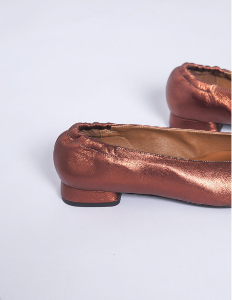 zapato plano cobre metal barminton sommes demode zaragoza