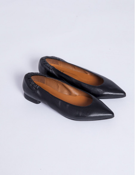 zapato plano punta negro barminton sommes demode zaragoza