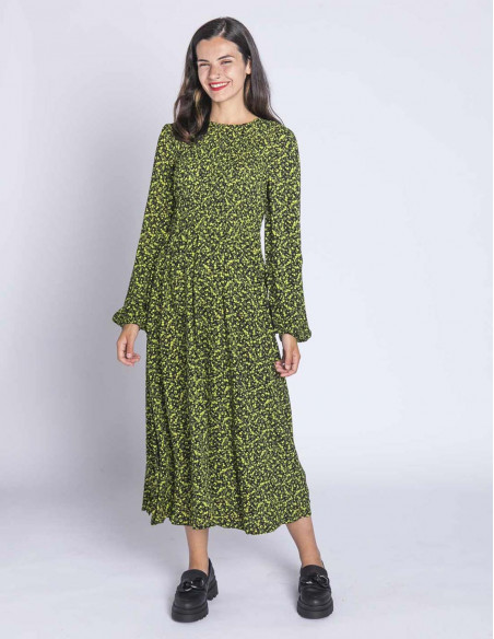 vestido negro flores amarillas josa byoung sommes demode zaragoza