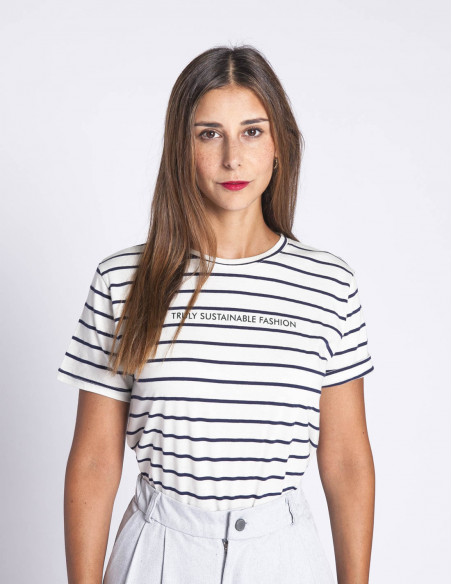 camiseta rayas truly sustainable fashion infinit denim sommes demode zaragoza