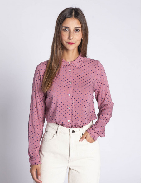 camisa rosa lunares sophia king louie sommes demode zaragoza