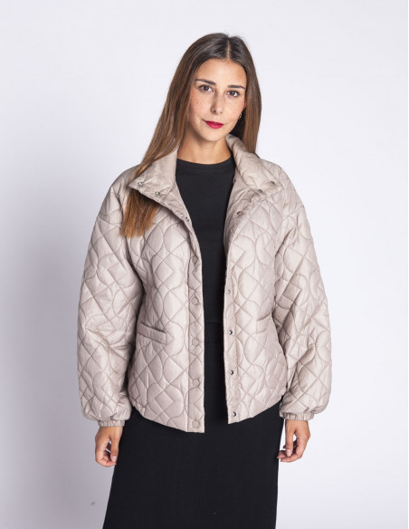 chaqueta acolchada beige efora ichi sommes demode zaragoza