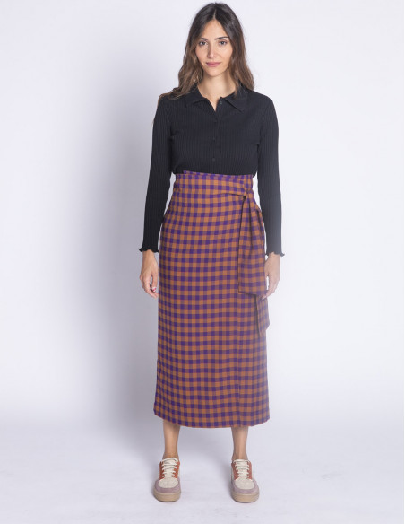 falda wrap cuadros morados arizona rita row sommes demode zaragoza