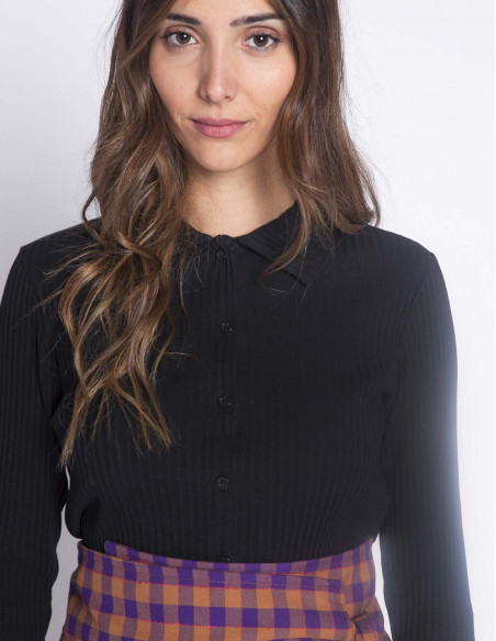 camisa canale negra pike rita row sommes demode zaragoza
